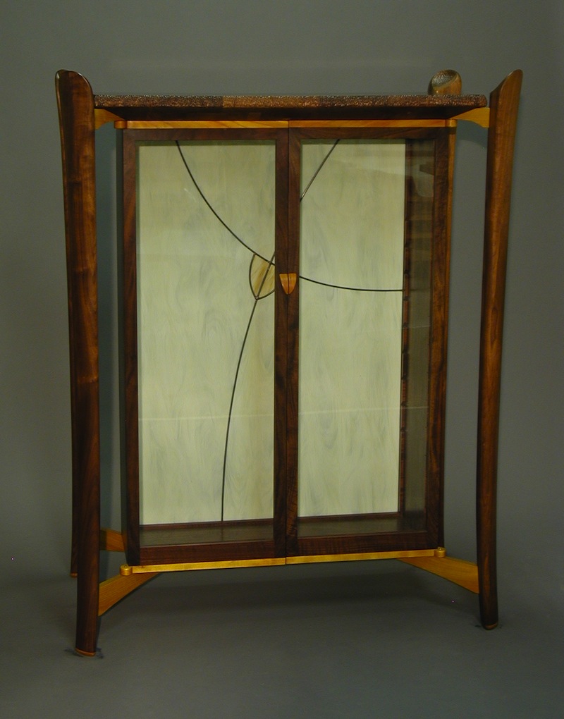 Display Cabinet with Stained Glass