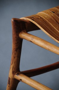 "Sit" chair leg, rung and seat detail