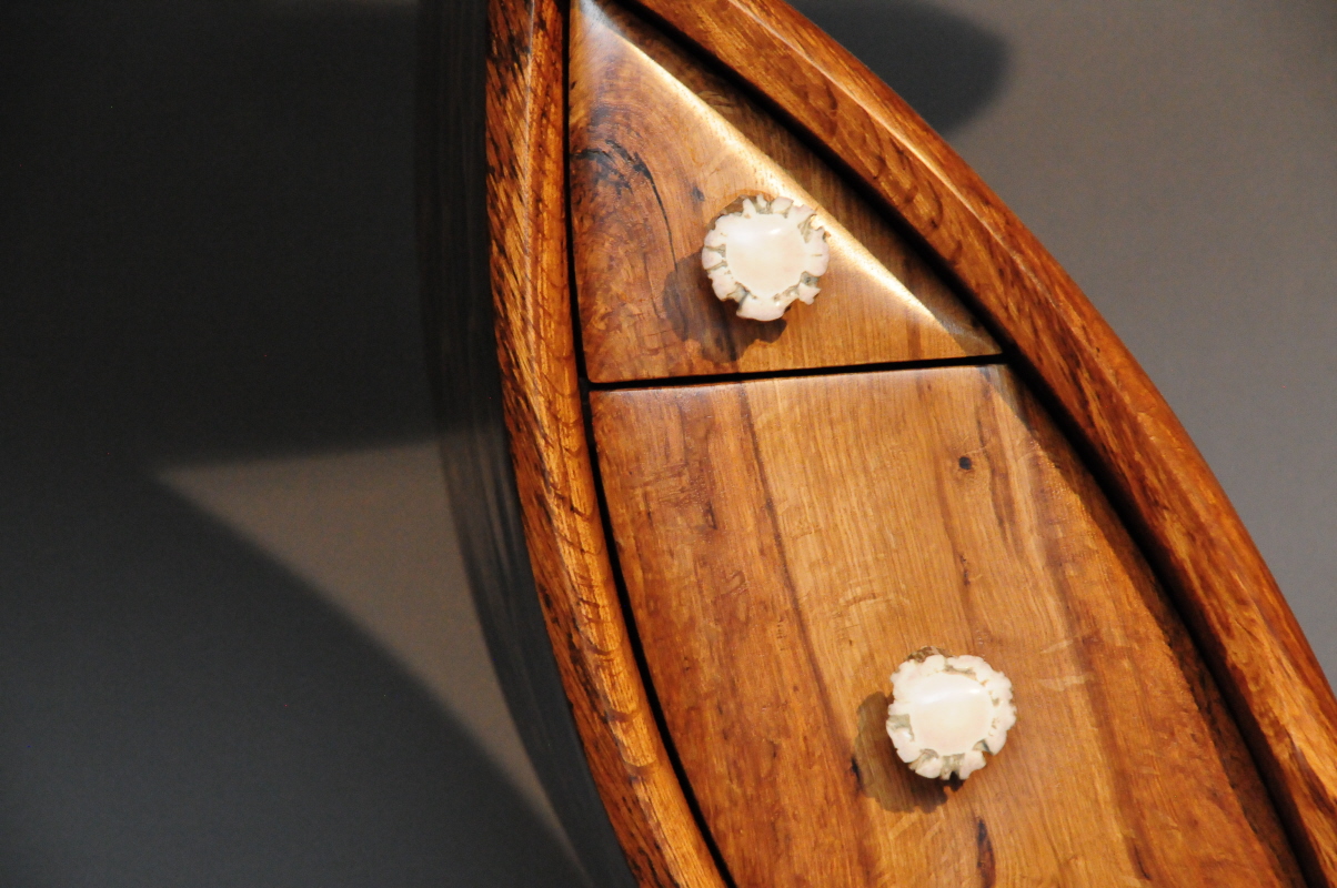 "Game On" Game table - detail of the deer antler drawer pulls