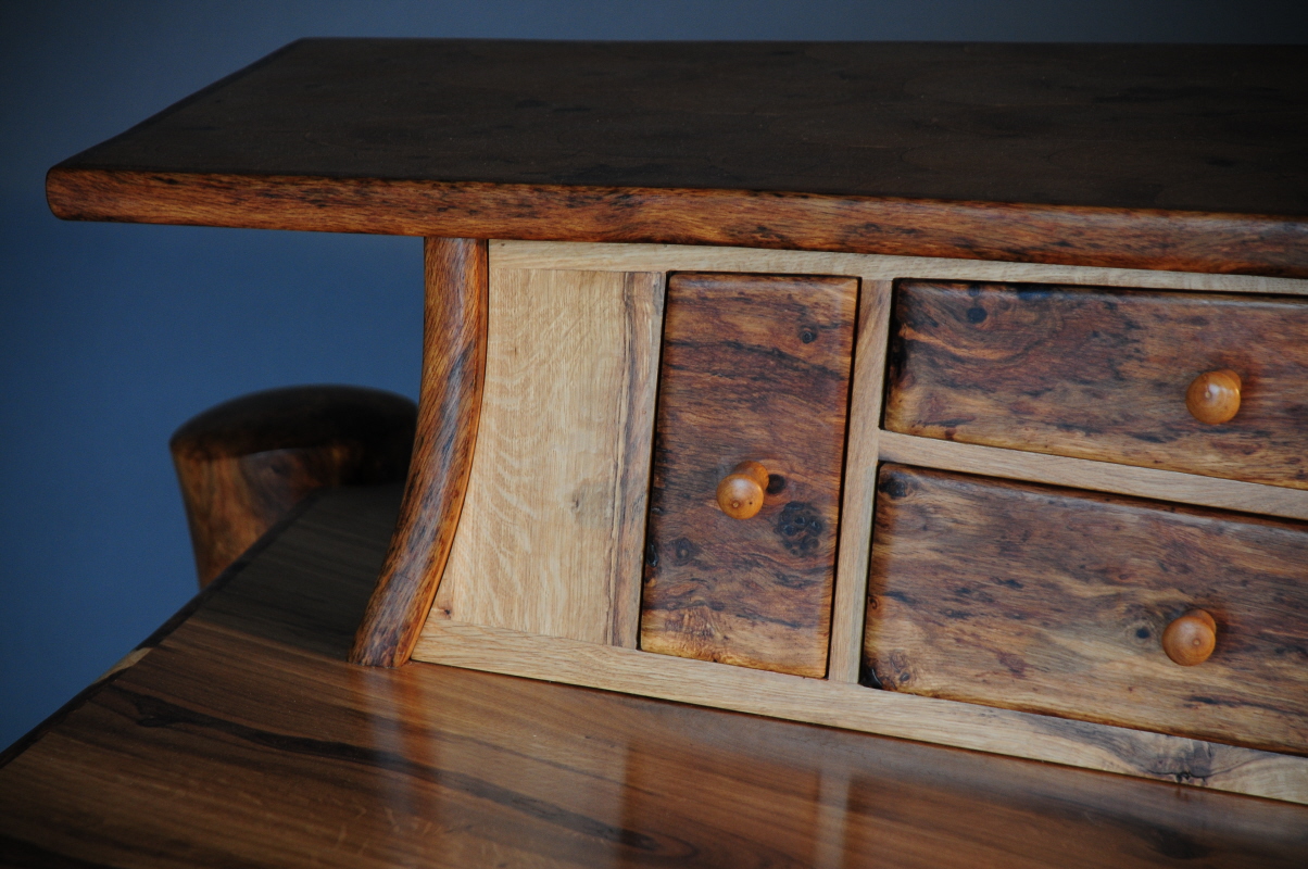 "The Least Of These" Writing Desk - Detail Of The Drawers