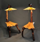 "Grafted On" End Table with Lamp