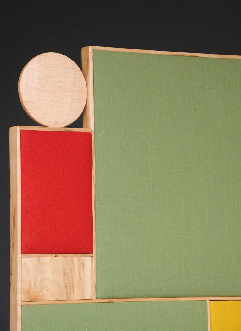 maple disc. on Mondrian room divider
