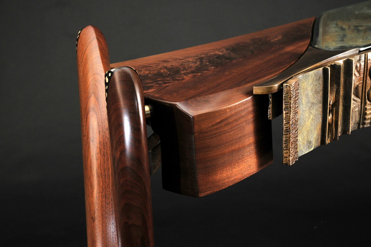 The front corner with legs and bronze detailed