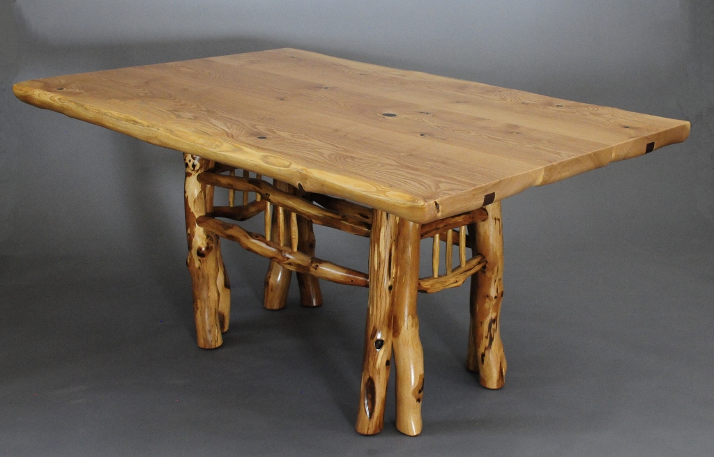 Ash Dining Table with Scrub Oak Legs