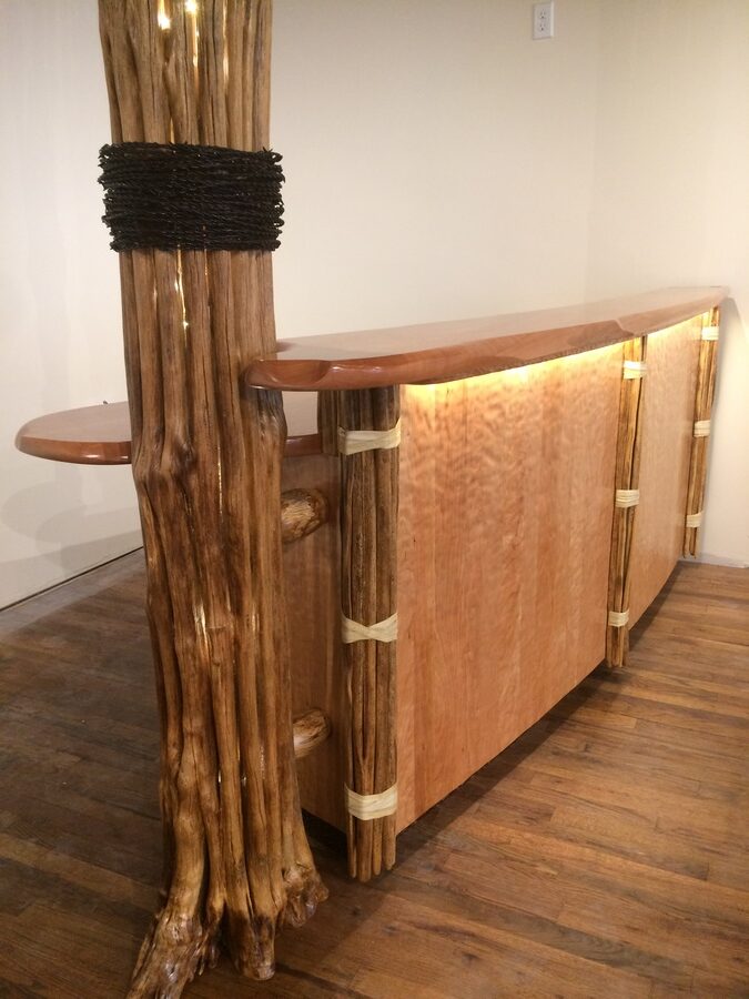 Raw Hide wrapped saguaro pieces